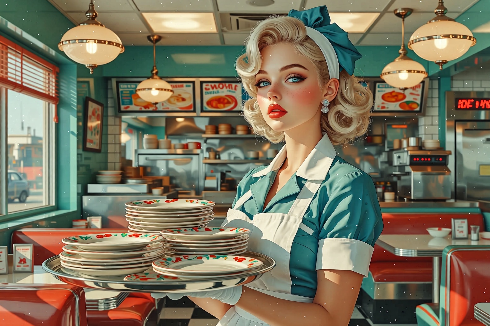1girl,  blue eyes,  blonde hair on Tensor.Art