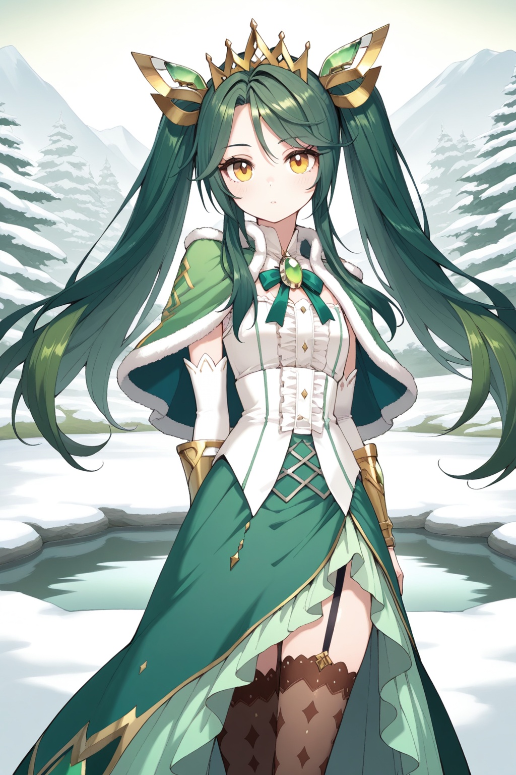 Pond,  Pond,  Snow on Tensor.Art