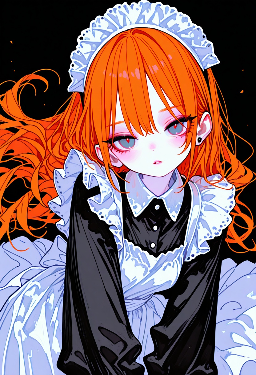 1girl,  upper body,  maid on Tensor.Art