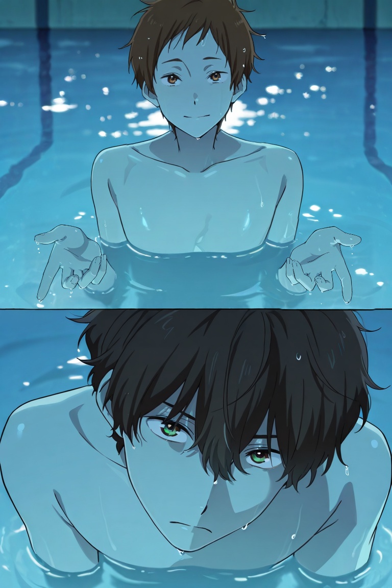 BREAK houtarou oreki,  black hair,  green eyes on Tensor.Art