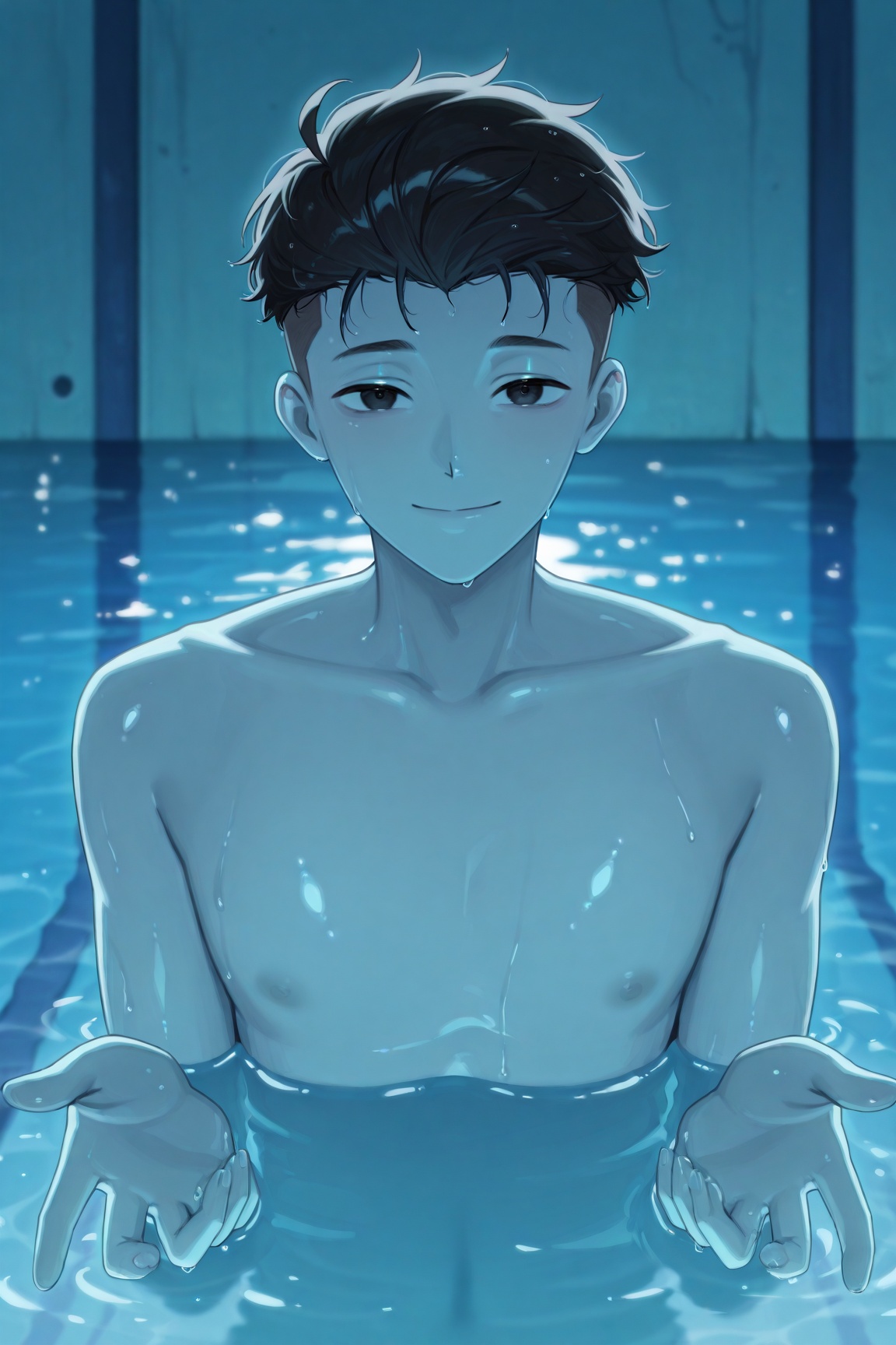 hokuto_cw,  black hair,  undercut on Tensor.Art