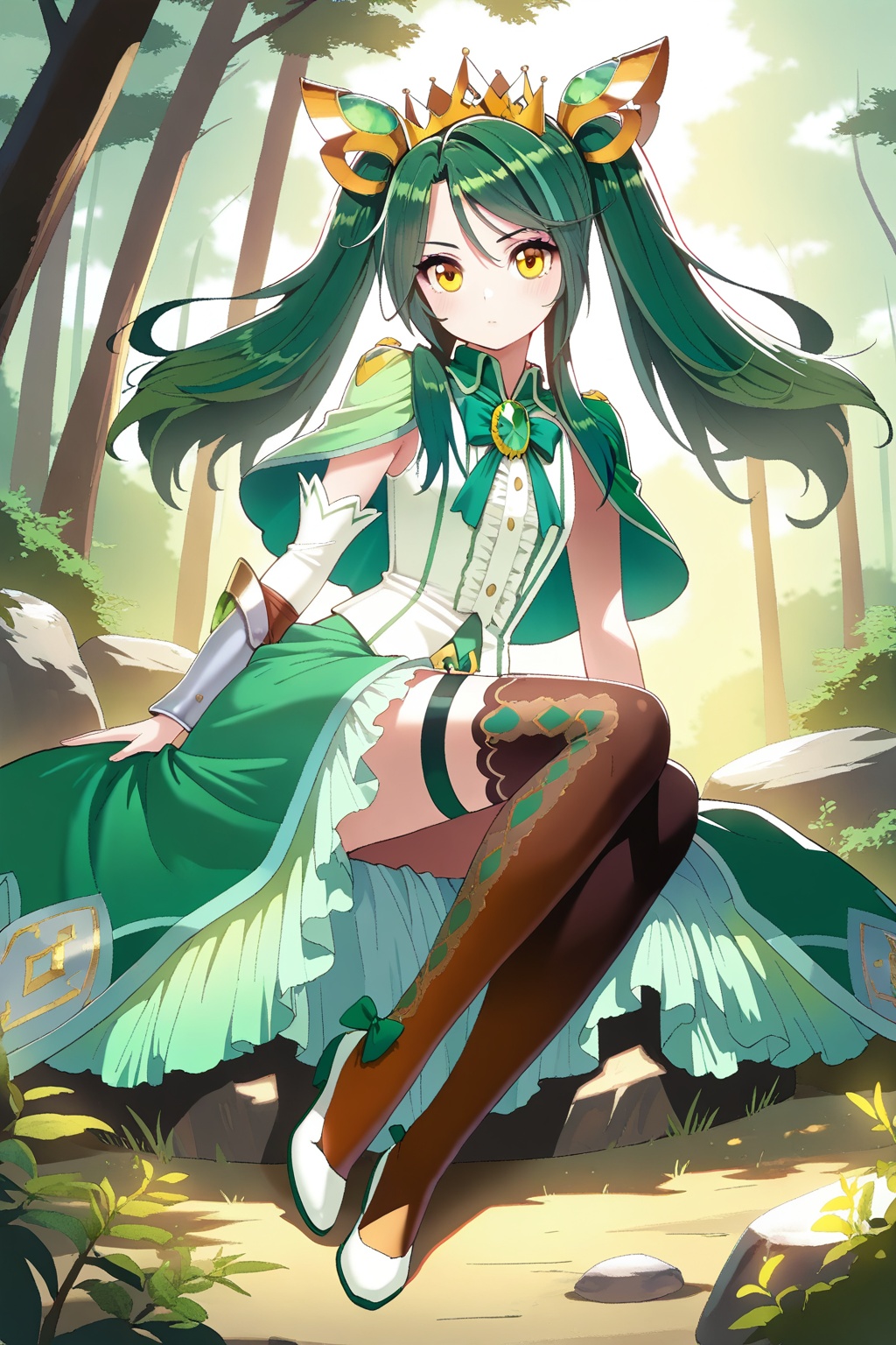 Random scene,  Random scene,  Sitting on a rock on Tensor.Art