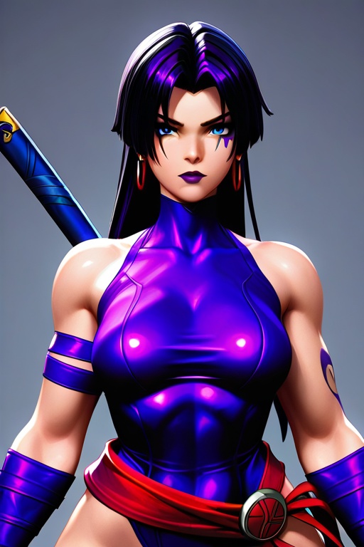 1girl,  solo,  psylocke on Tensor.Art
