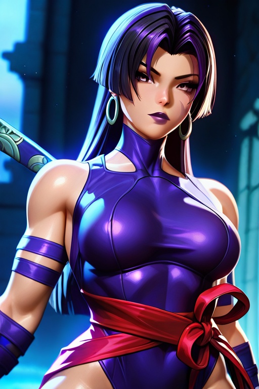 1girl,  solo,  psylocke on Tensor.Art