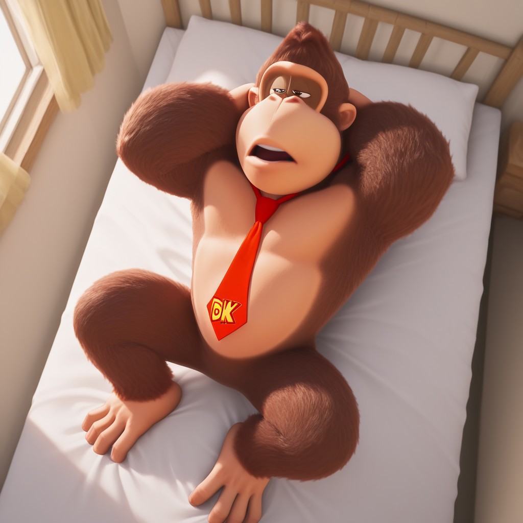 D0nkey_kong,  Gorilla,  Brown fur on Tensor.Art