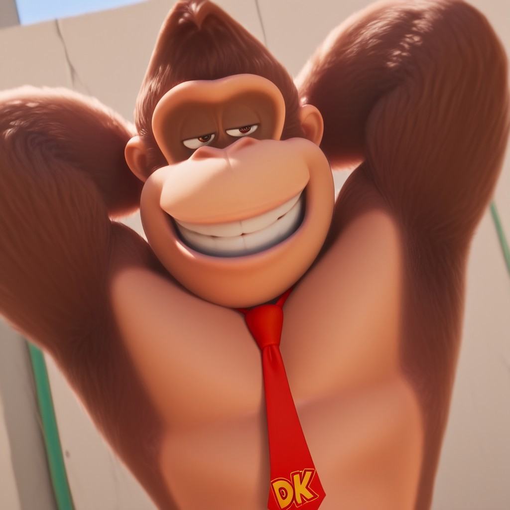 D0nkey_kong,  Gorilla,  Brown fur on Tensor.Art