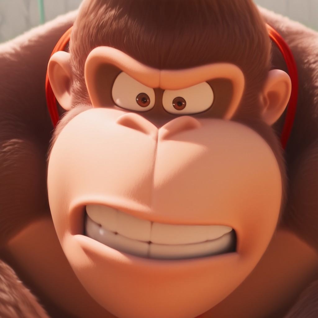 D0nkey_kong,  Gorilla,  Brown fur on Tensor.Art