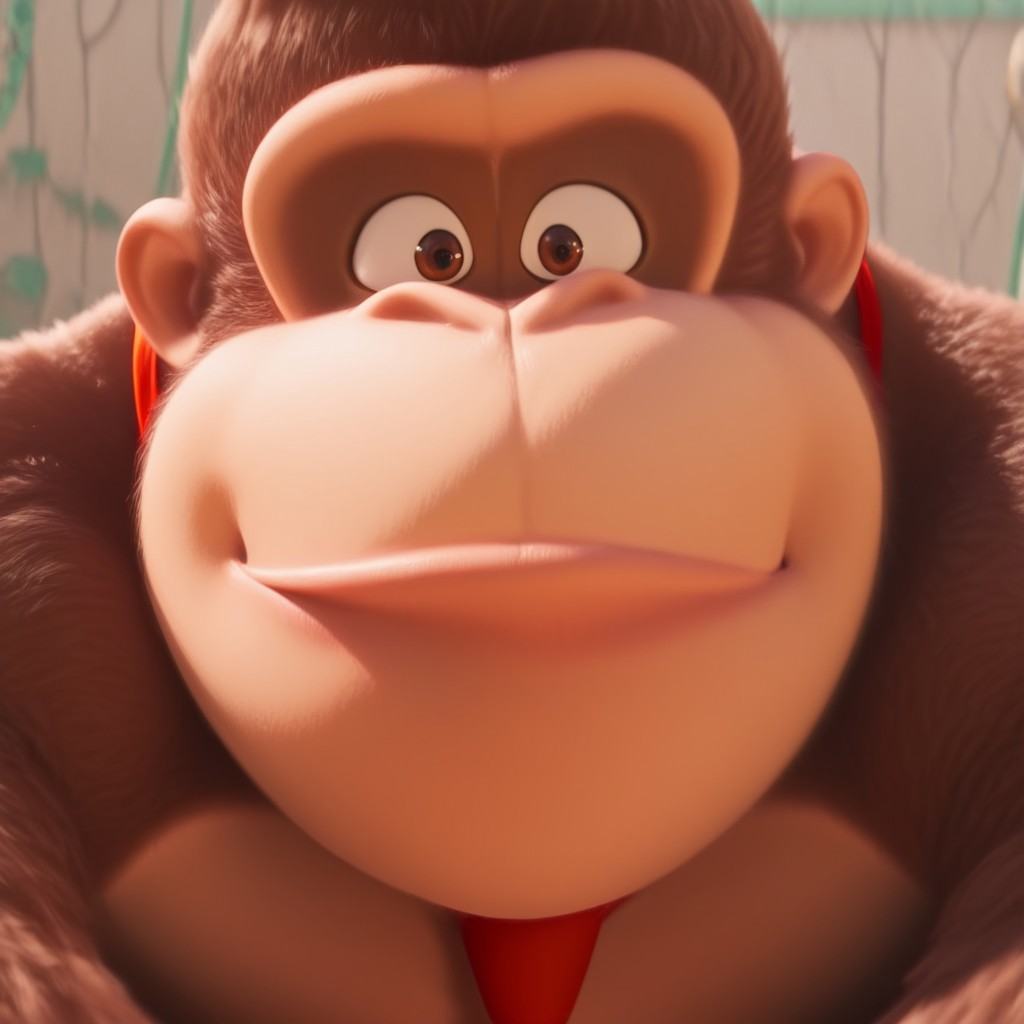 D0nkey_kong,  Gorilla,  Brown fur on Tensor.Art