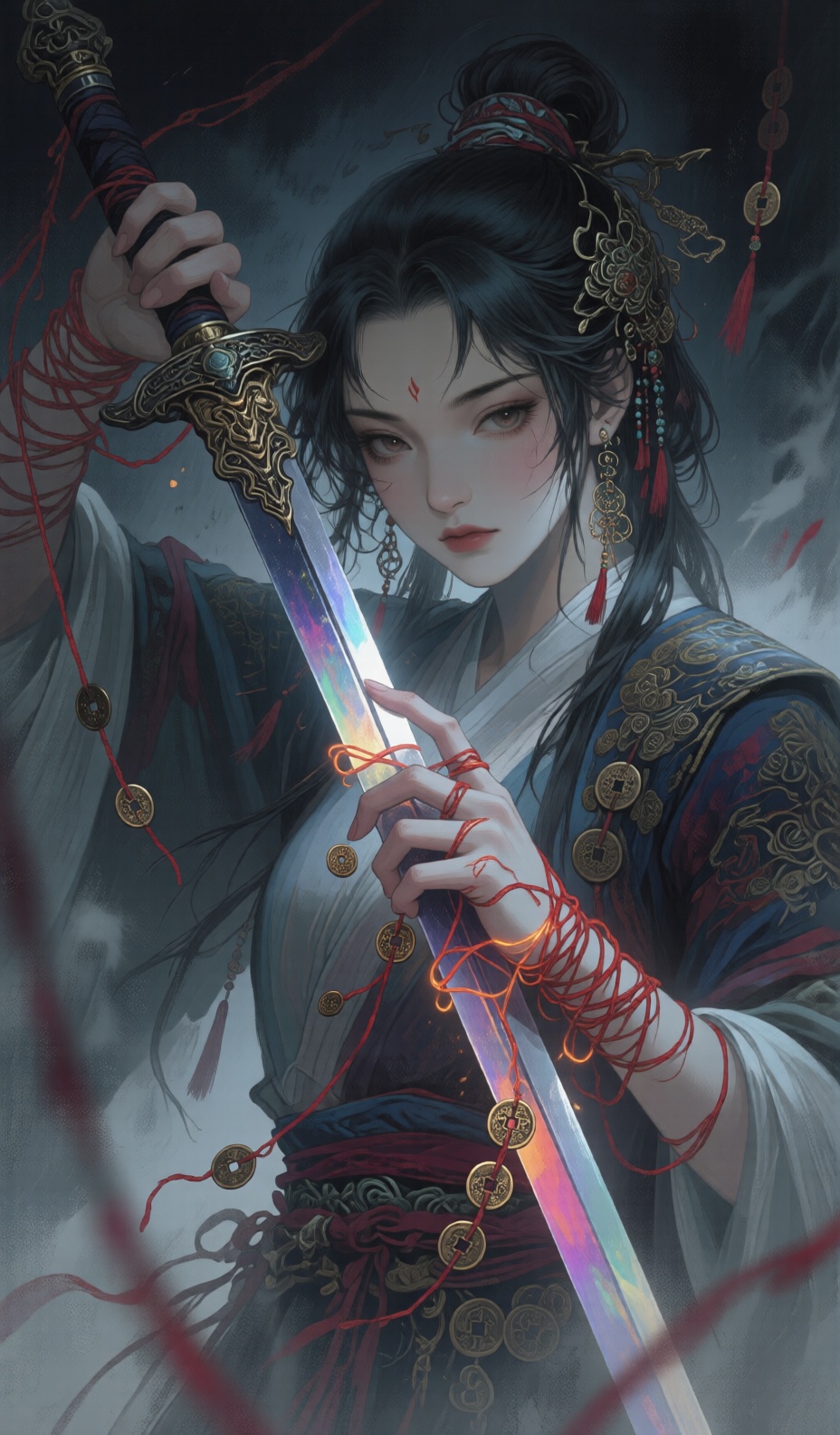 Igor风格插画,  人物插画,  剑芒 on Tensor.Art