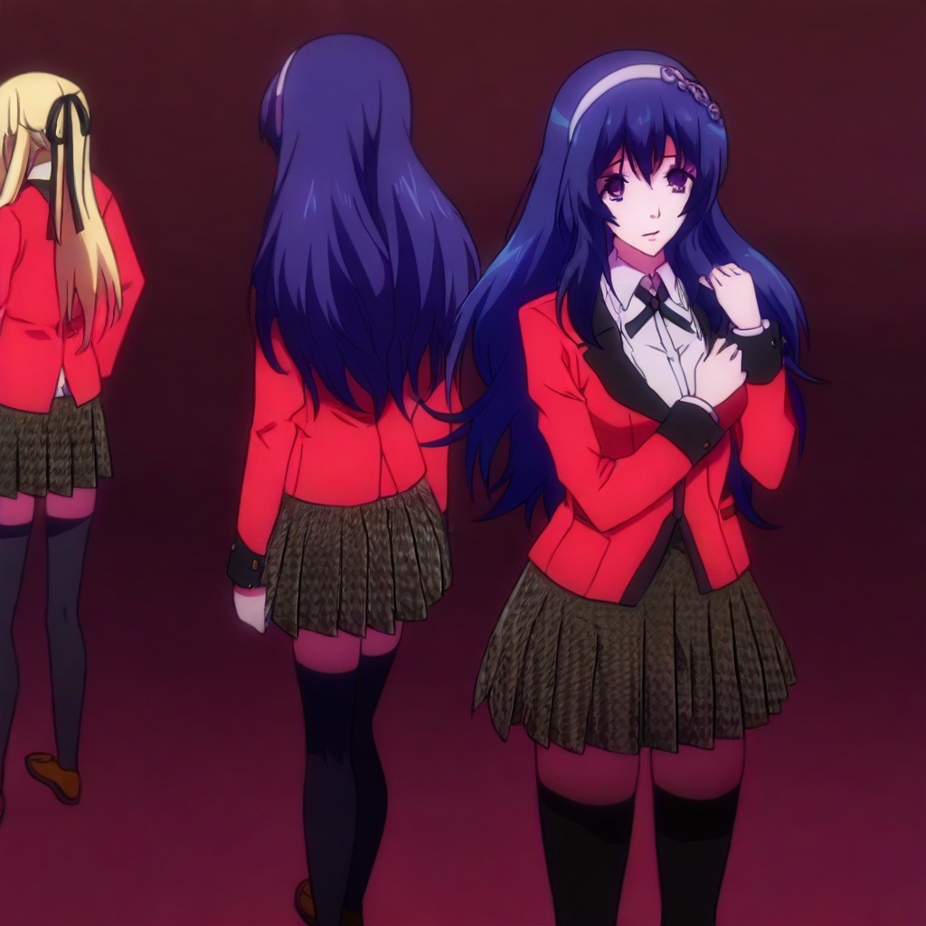hanatemari tsuzura,  purple eyes,  blue hair on Tensor.Art