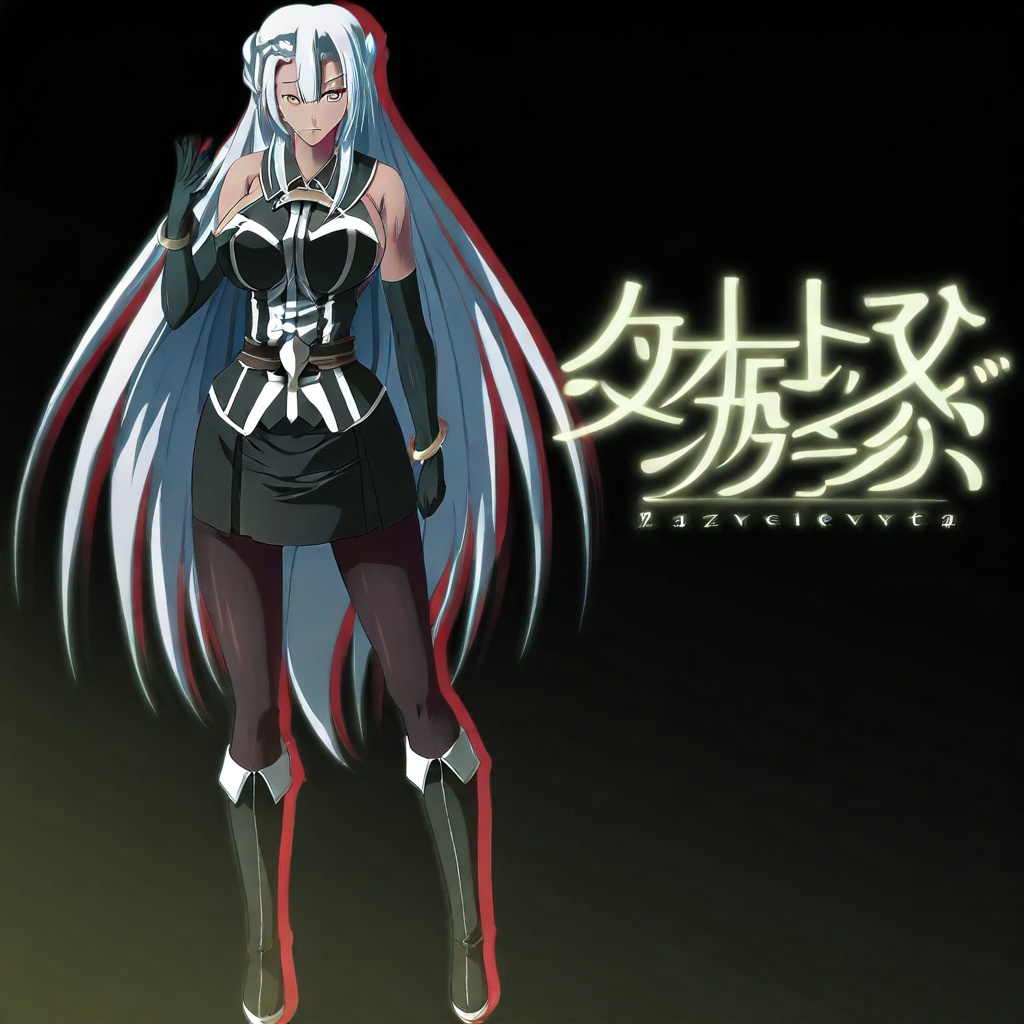elizaveta-zero,  white hair,  very long hair on Tensor.Art