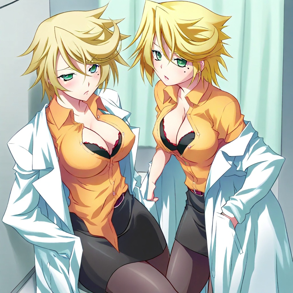 setsu-zero,  blond hair,  short hair on Tensor.Art