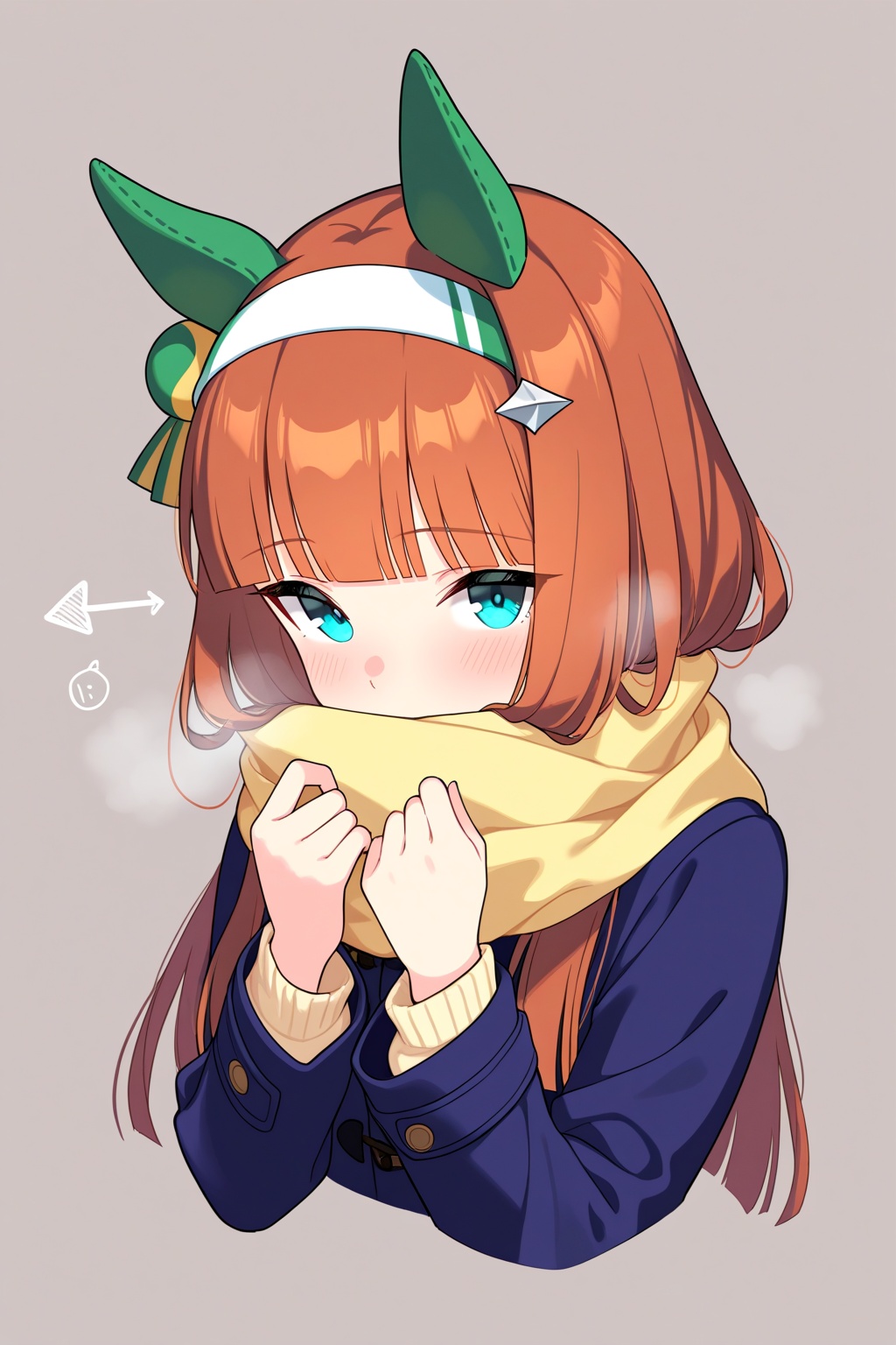 hairband,  yellow scarf,  cropped torso on Tensor.Art