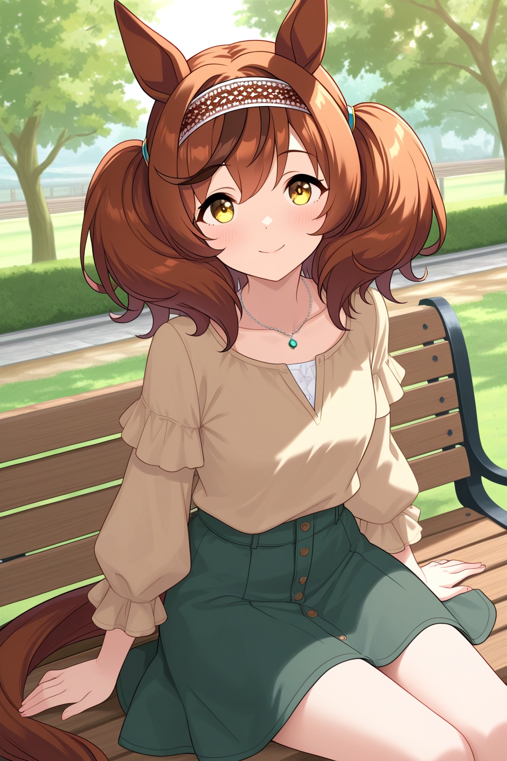 collarbone,  necklace,  outdoors on Tensor.Art