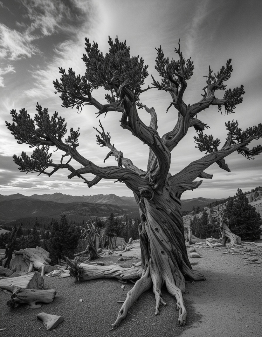 ehansel,  ancient bristlecone pine forest on Tensor.Art