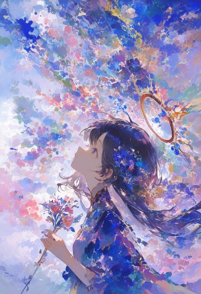 1girl,  solo,  colorful on Tensor.Art