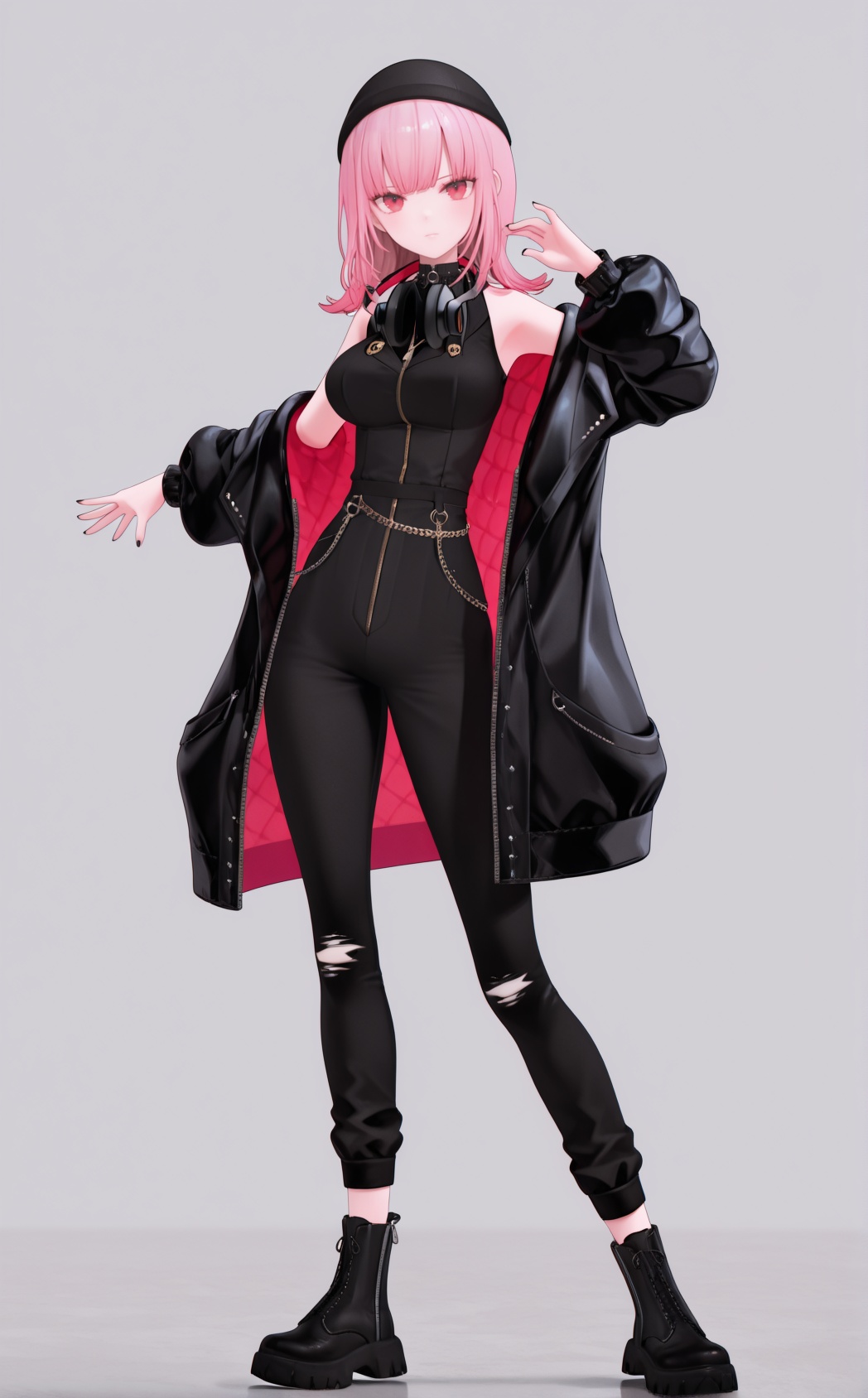 full body,  simple background,  standing on Tensor.Art
