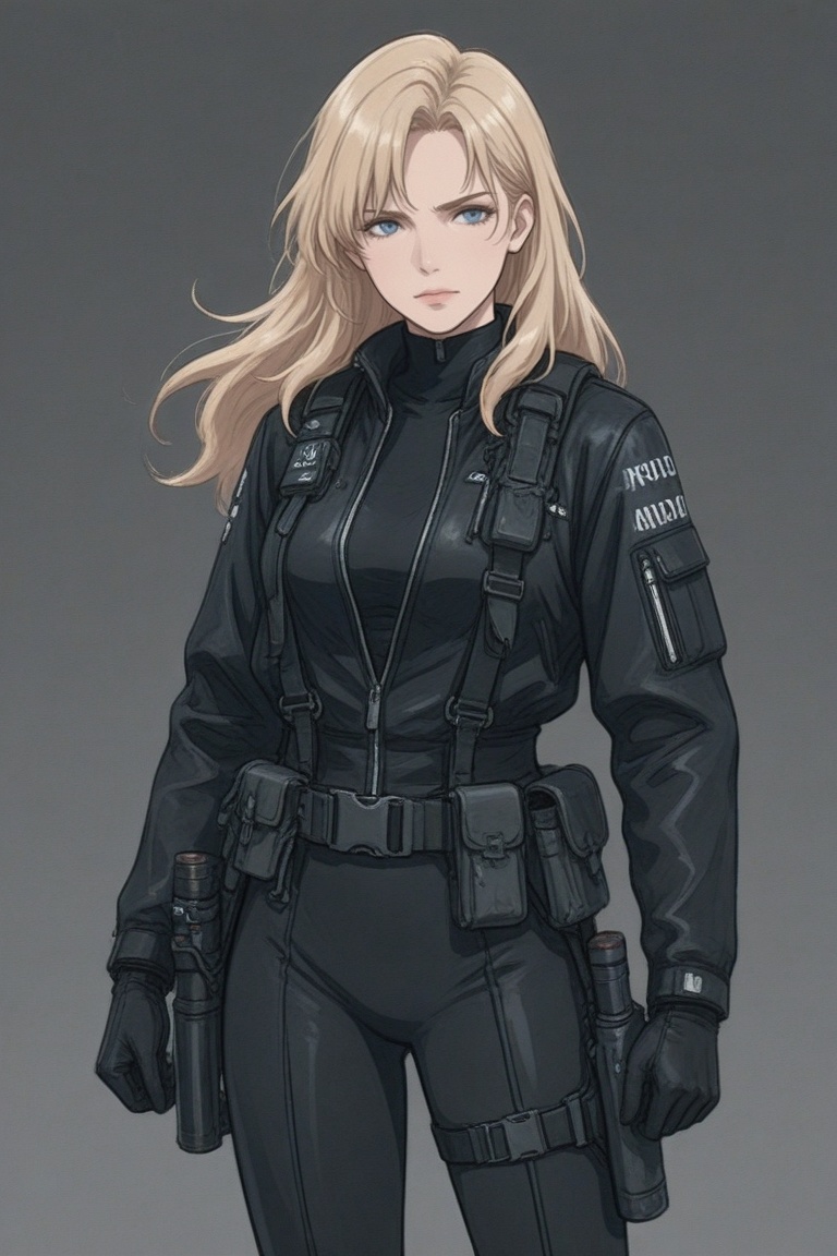 nim,  blonde hair,  leather on Tensor.Art
