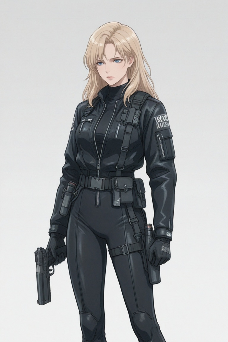 nim,  blonde hair,  open jacket on Tensor.Art