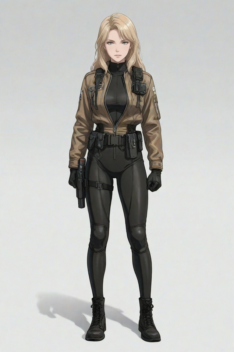nim,  blonde hair,  open jacket on Tensor.Art