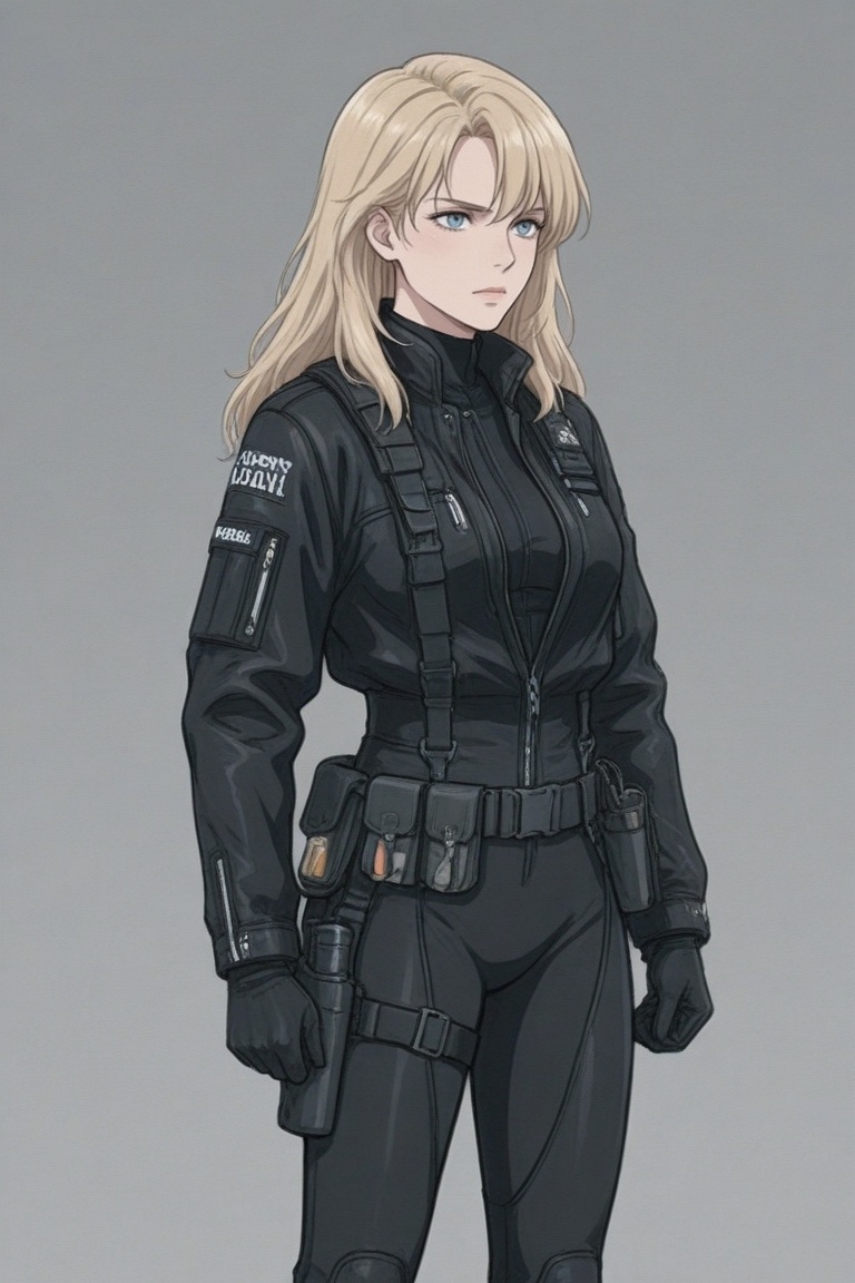 nim,  blonde hair,  leather on Tensor.Art