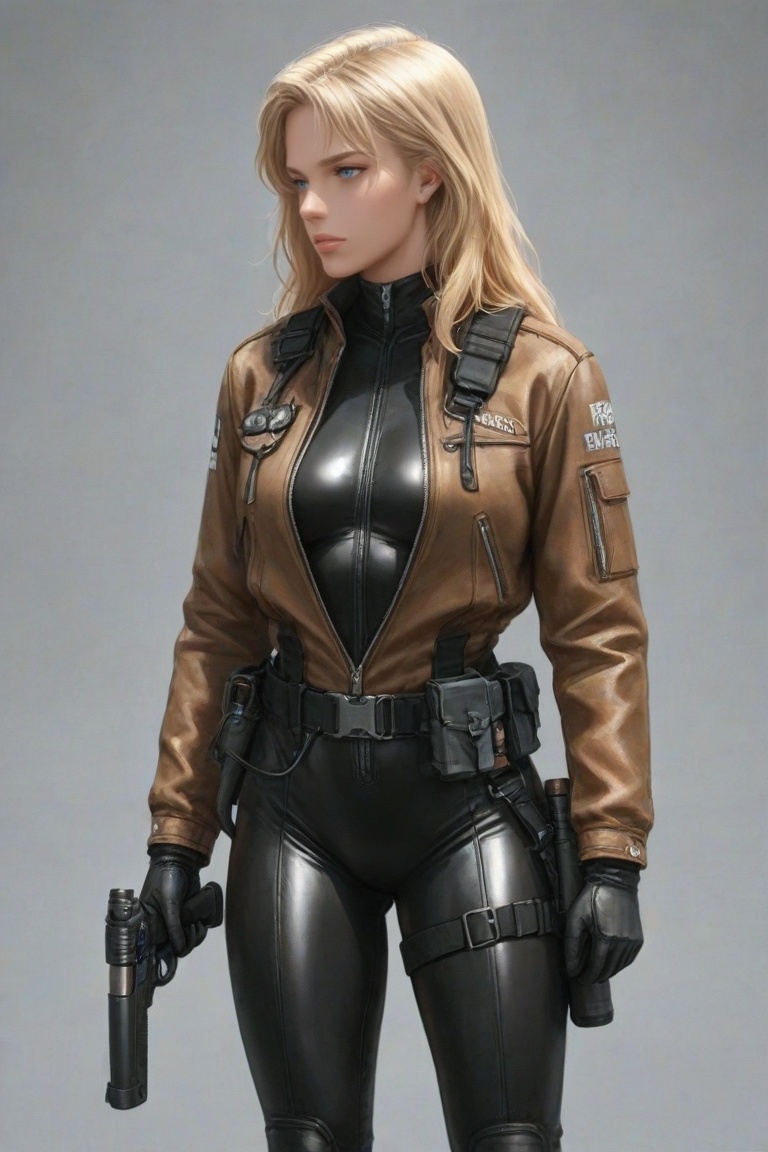 nim,  blonde hair,  open jacket on Tensor.Art