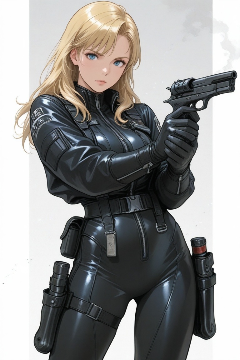 nim,  blonde hair,  bodysuit on Tensor.Art