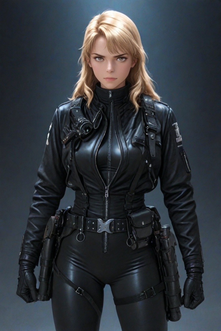 nim,  blonde hair,  leather on Tensor.Art