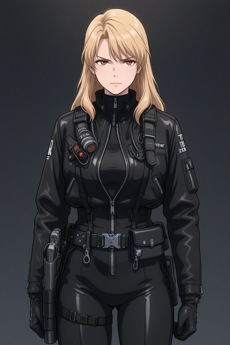 nim,  blonde hair,  leather on Tensor.Art