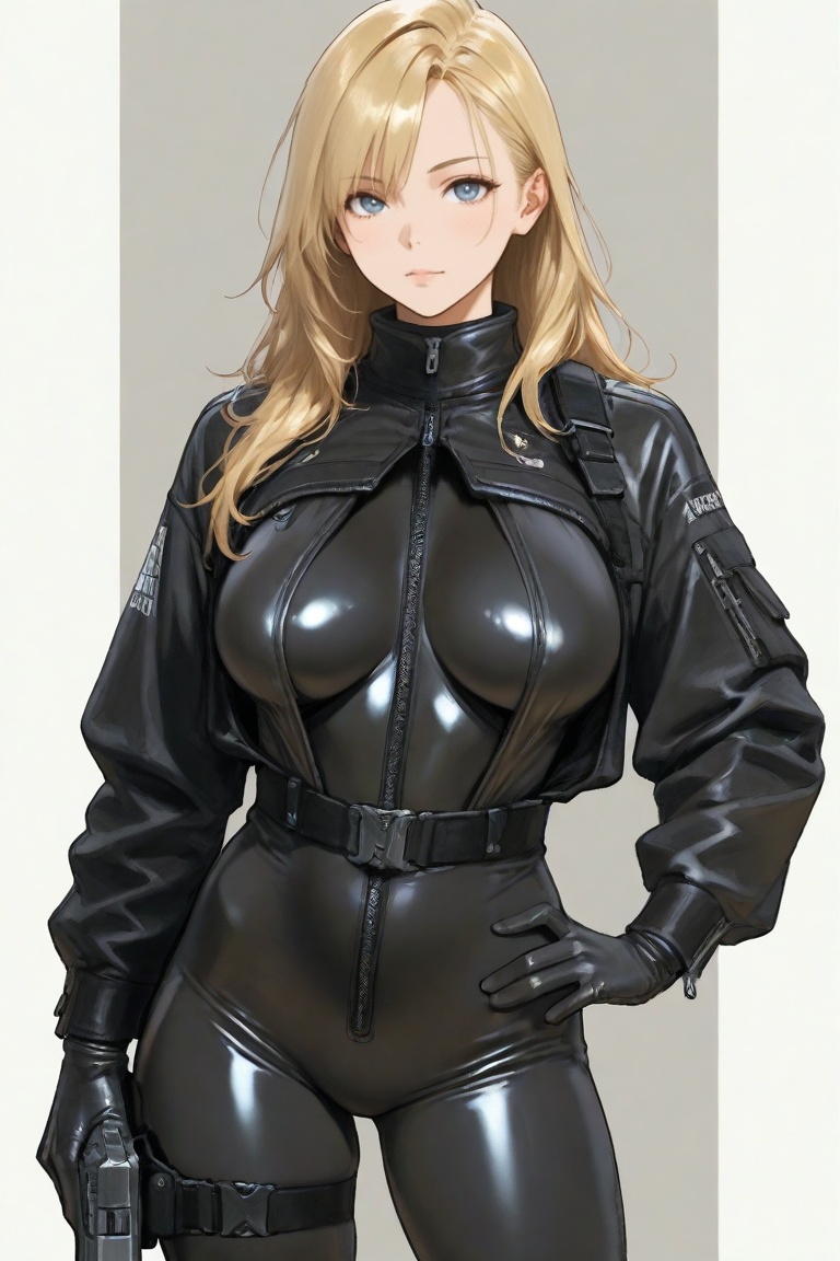 nim,  blonde hair,  bodysuit on Tensor.Art
