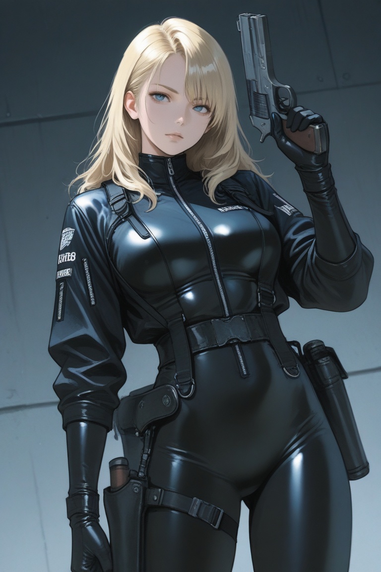 nim,  blonde hair,  bodysuit on Tensor.Art