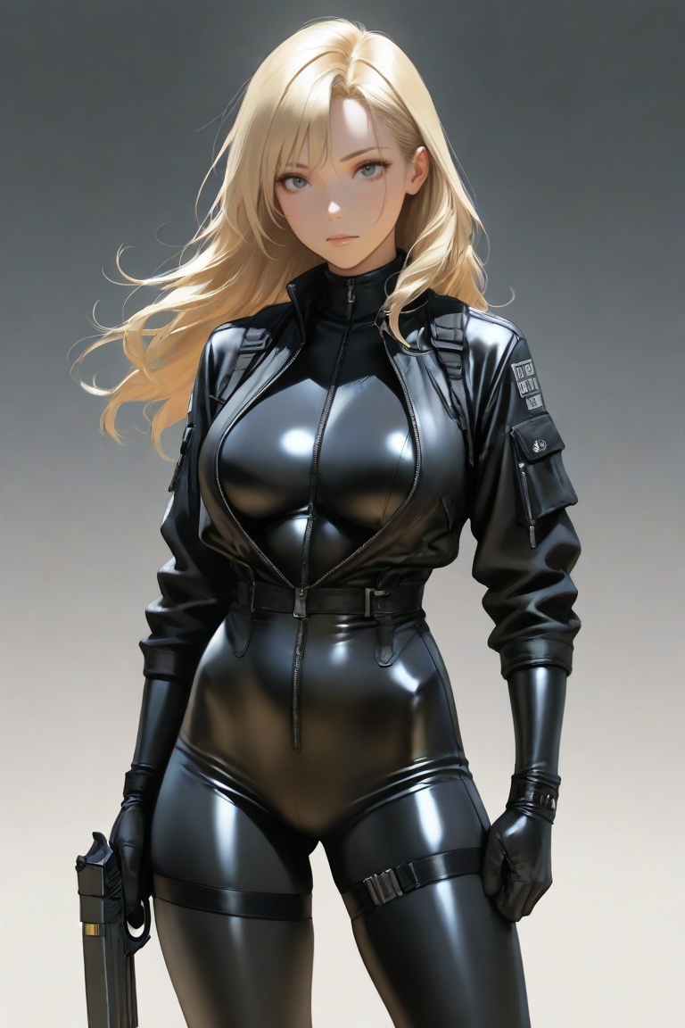 nim,  blonde hair,  bodysuit on Tensor.Art