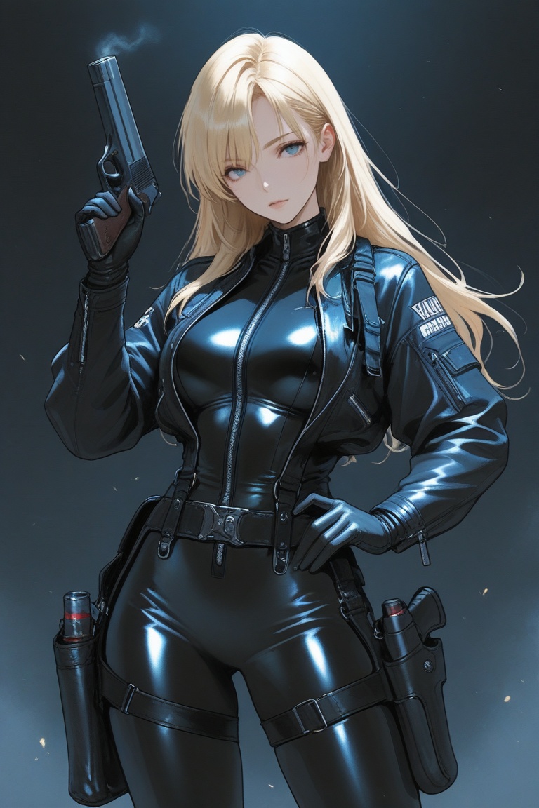 nim,  blonde hair,  open jacket on Tensor.Art
