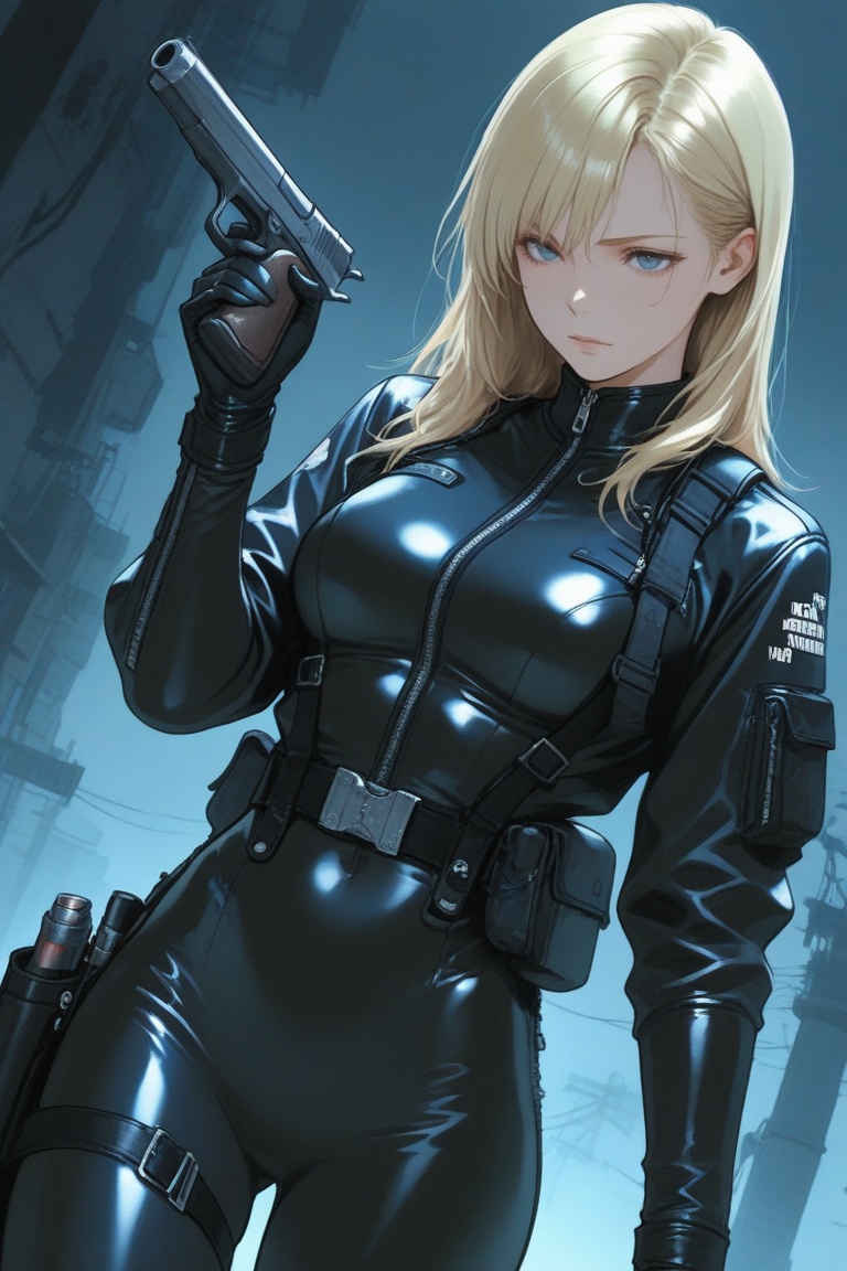 nim,  blonde hair,  bodysuit on Tensor.Art