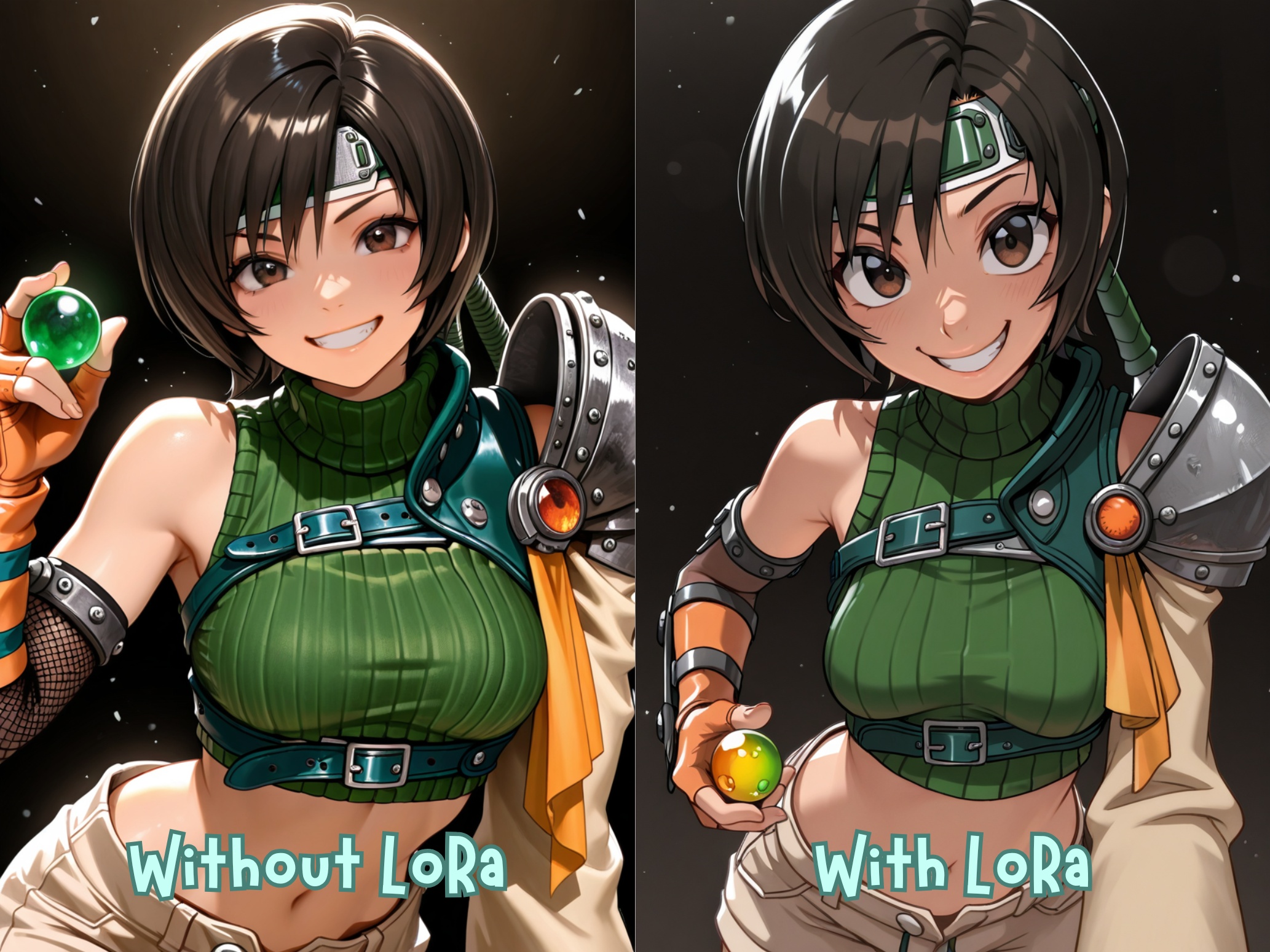 masterpiece,  yuffie kisaragi,  1girl on Tensor.Art