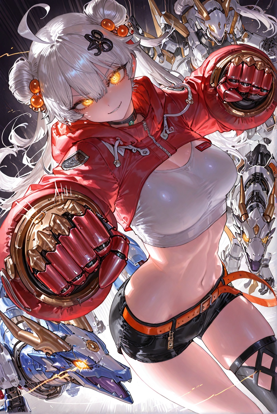 1girl,  seena_igame,  double bun on Tensor.Art
