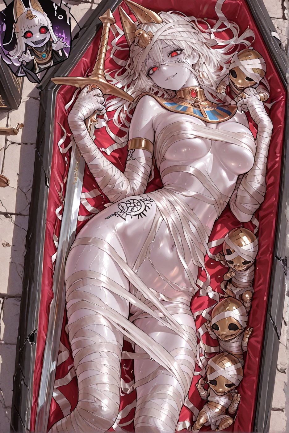 1girl,  mummy Queen,  (elegant style) on Tensor.Art