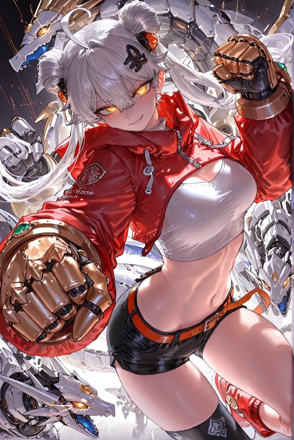 1girl,  seena_igame,  double bun on Tensor.Art