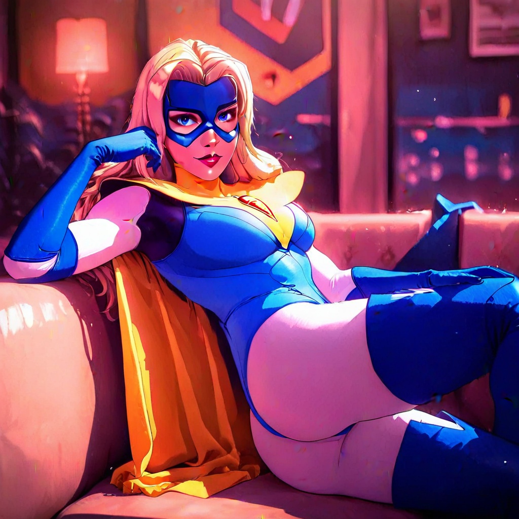 Blonde_Blazer,  leotard,  blue leotard on Tensor.Art