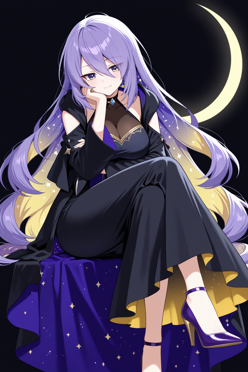 1girl,  moona_hoshinova,  moona_hoshinova_(goddess) on Tensor.Art