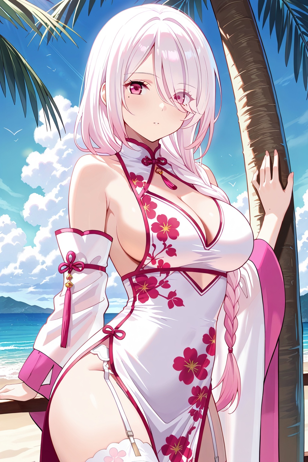 Beach,  Beach,  Coconut tree on Tensor.Art