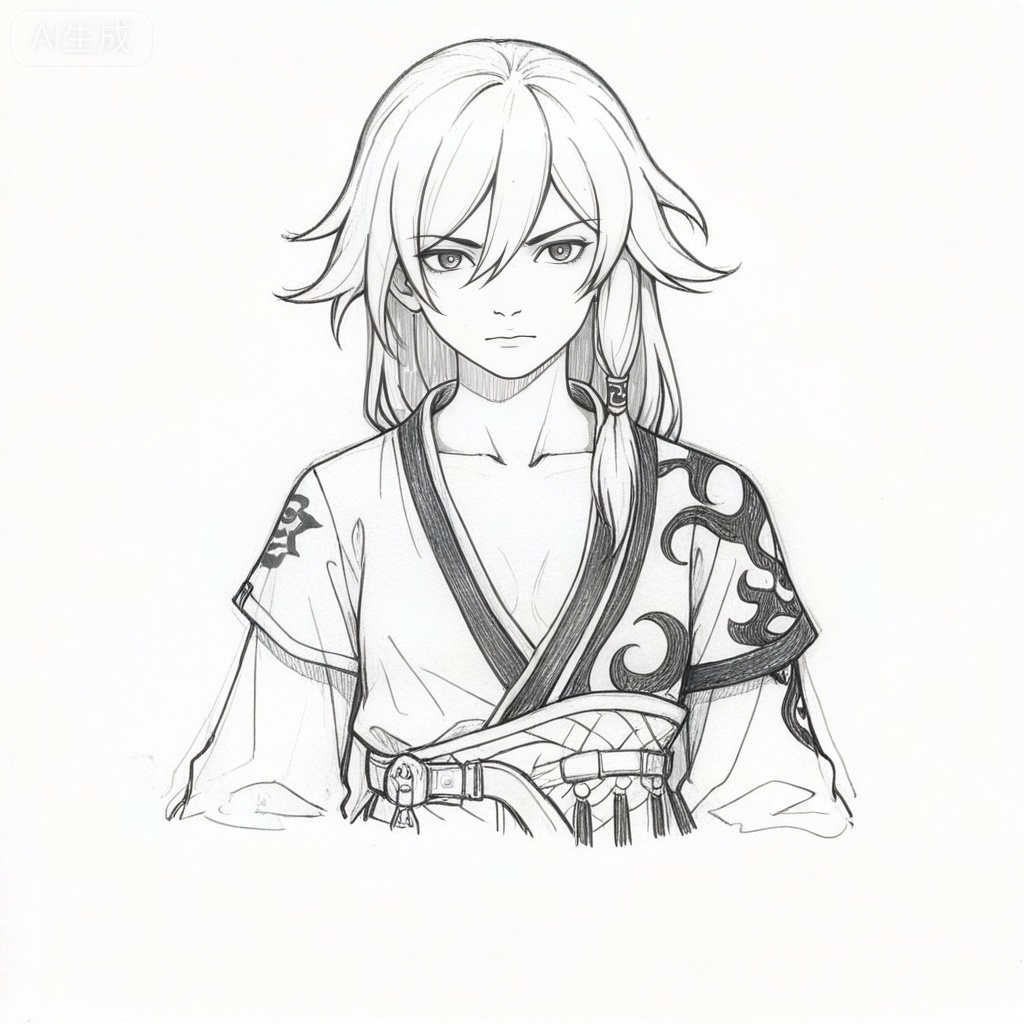 masterpiece, best quality,solo,white background,simple_background,artist:houcuogu,houcuogu_style,monochrome,traditional media,sketch
fu hua