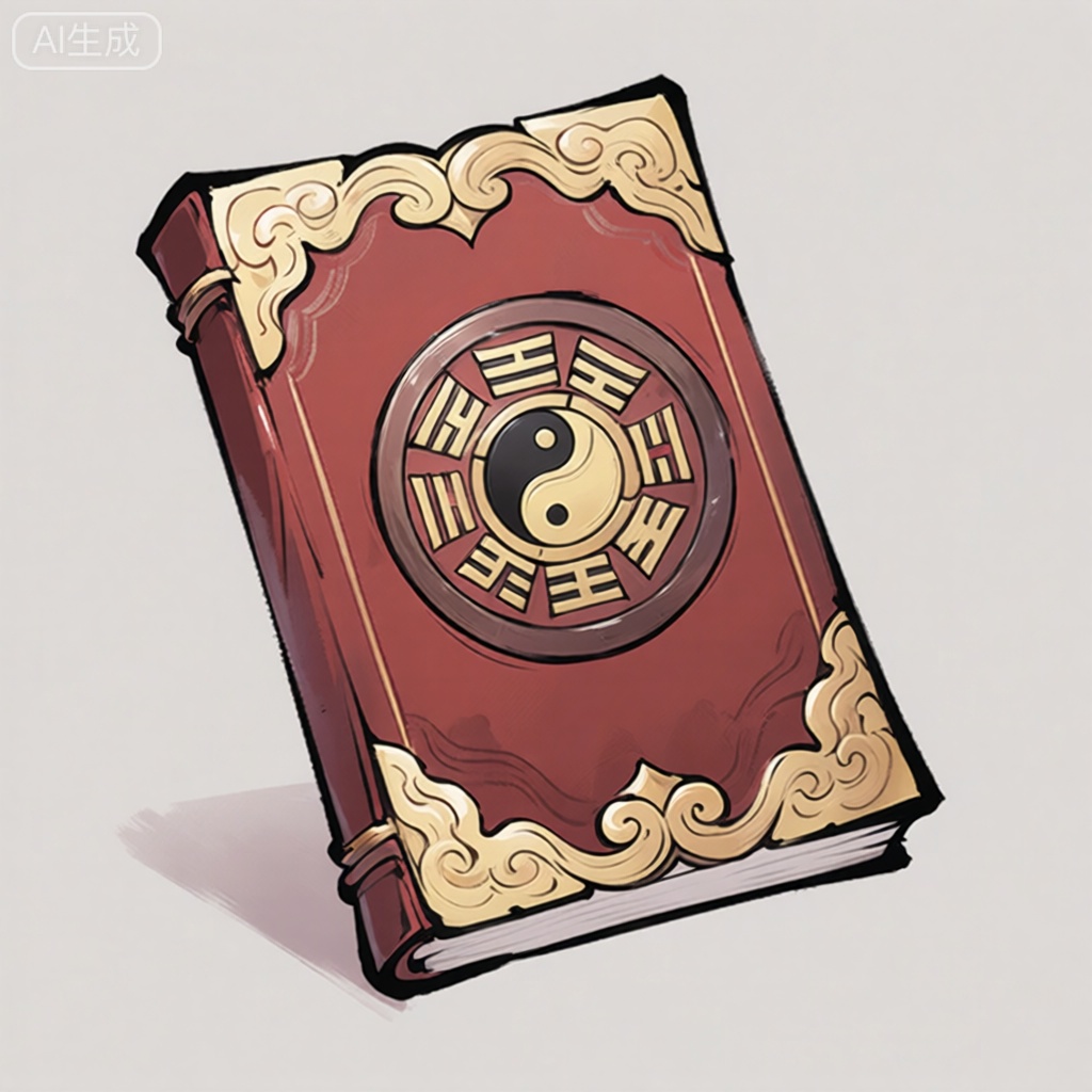 GFTB,
这是一本国风水墨风格的游戏乾坤秘卷的数字绘图。书的封面主要是深红色,似古老的朱砂,顶部和底部边缘有着华丽的金色云纹镶边,彰显着尊贵。中心有一个圆形徽章,上面绘有一个风格化的金色八卦图案,细节丰富,蕴含着天地奥秘。封面有轻微的三维浮雕外观,似岁月留下的痕迹,书以轻微的角度显示,在淡雅的浅灰色背景上投射出柔和的阴影。书的边缘用粗墨线勾勒出轮廓,为插图增添了水墨漫画的风格。整体设计优雅而神秘,仿佛藏着无尽的智慧。

















