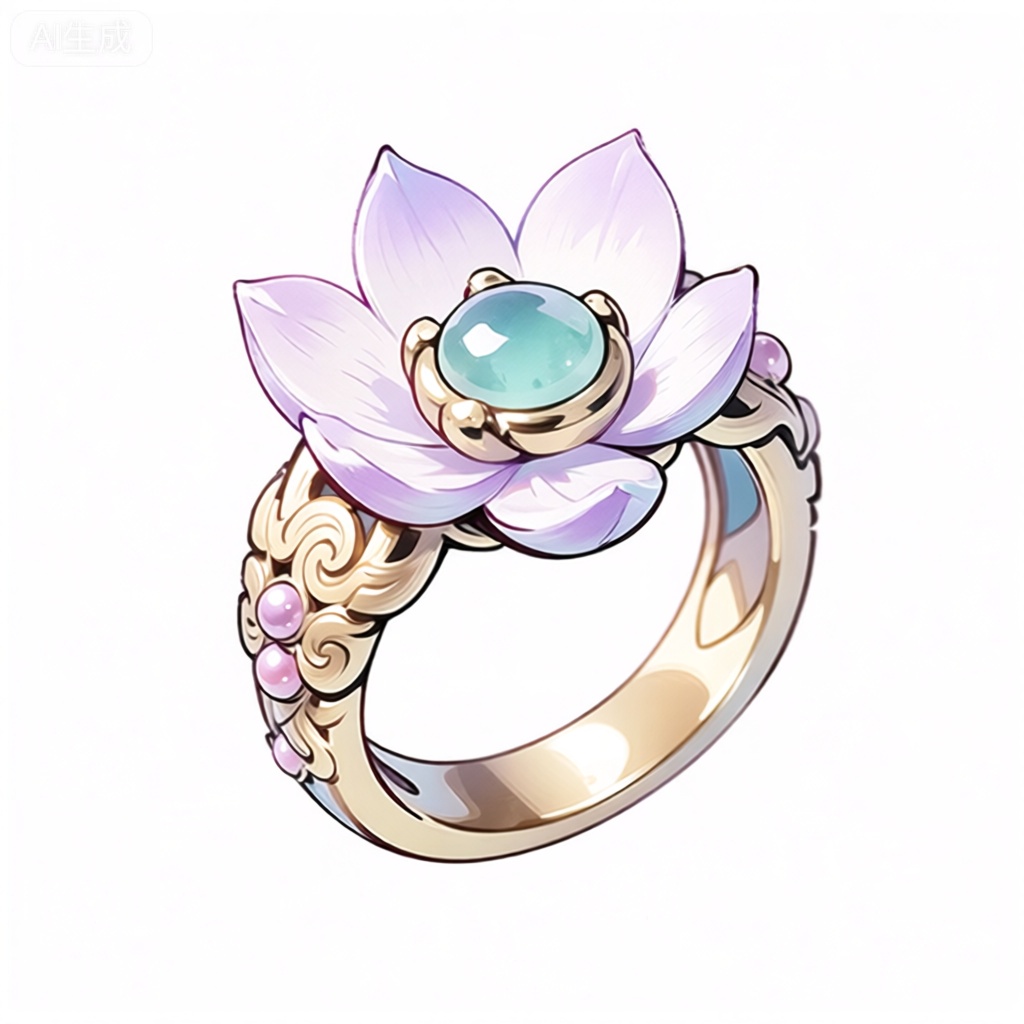 GFTB,
这是一幅国风水墨风格的游戏灵韵仙戒数字插图。戒指上有一朵栩栩如生的淡紫色玉兰花,花瓣有着从浅紫到素白的细腻渐变,仿佛在微风中轻轻摇曳,中央镶嵌着一颗圆润的淡青色宝石,似蕴含着天地灵气。该戒指由温润的金色玉石雕琢而成,表面带有古朴的云纹图案,并沿戒身巧妙镶嵌着几颗小巧的粉色珍珠。玉兰花优雅地立于戒圈顶端显眼之处,花瓣微微向外舒展。背景为纯净的米白色,似宣纸的底色,凸显出戒指精致的设计与柔和的色彩。整体风格空灵飘逸,尽显国风雅韵,又带有一丝奇幻的神秘气息。



















