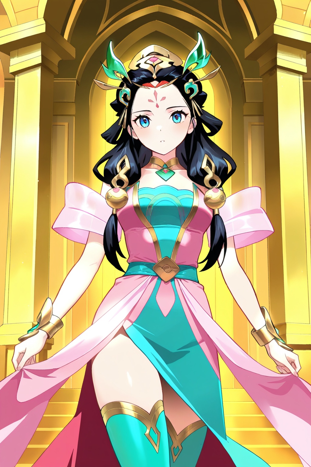 Random scene,  Random scene,  Thigh exposed on Tensor.Art