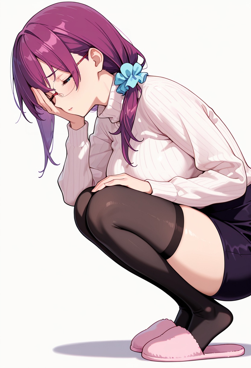 masterpiece,  high quality details,  hand on own knee on Tensor.Art