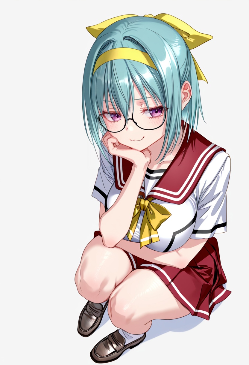 suzuran_cnr,  1girl,  glasses on Tensor.Art