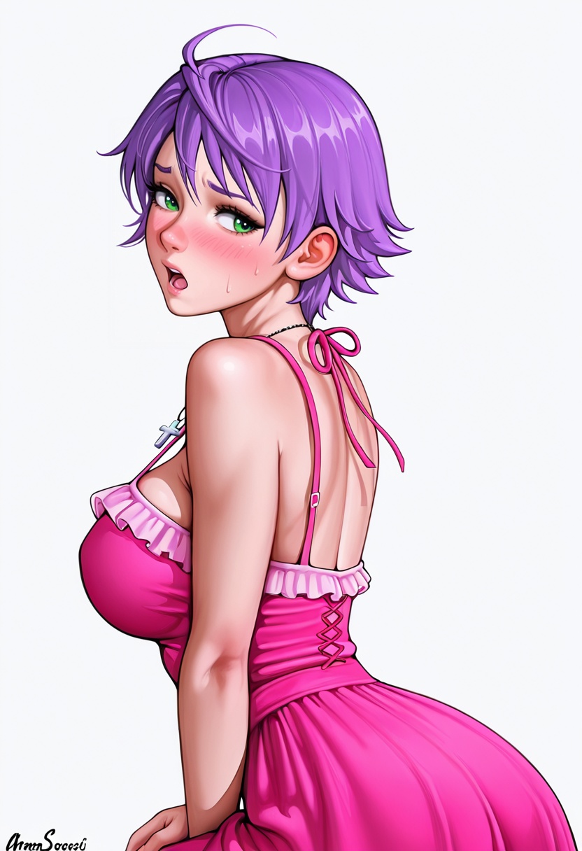 natsumi_cnr,  1girl,  purple hair on Tensor.Art