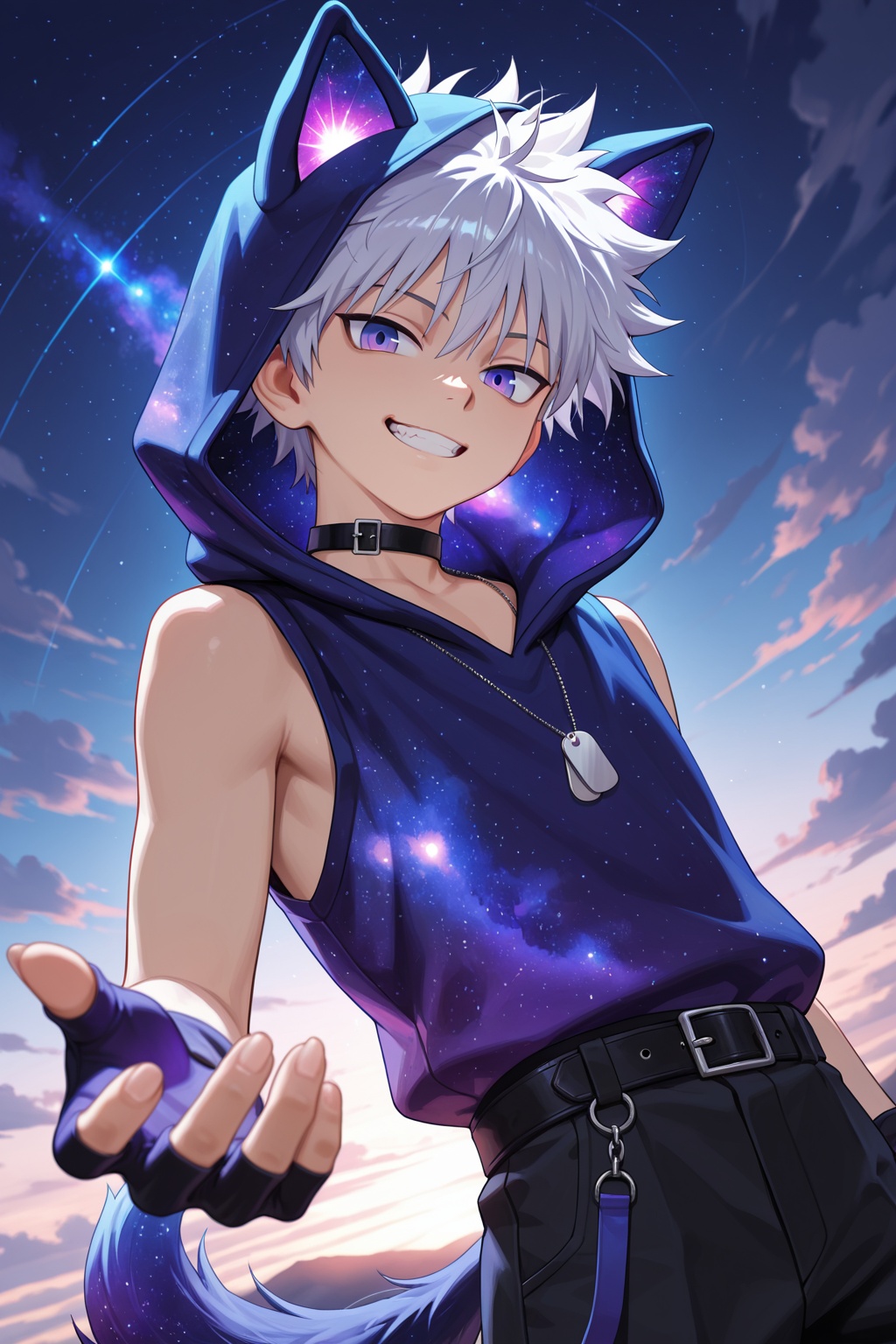 solo male,  1boy,  Killua on Tensor.Art