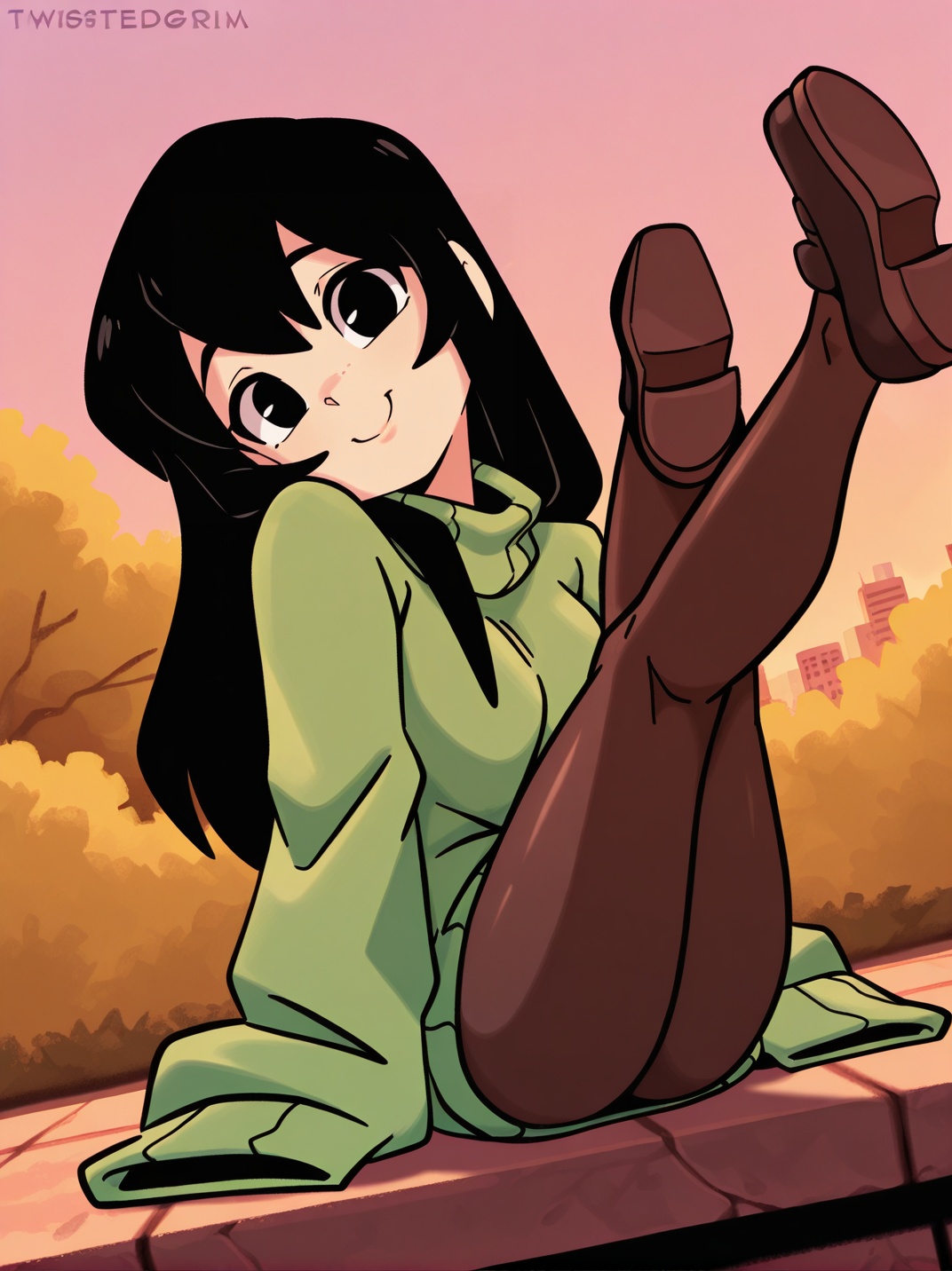 1girl,  black hair,  long hair on Tensor.Art